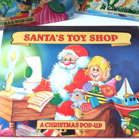 Christmas Pop up 3D Books 3 Landoll 1996 Santa Carol twelve days kids family VTG - Picture 2 of 9